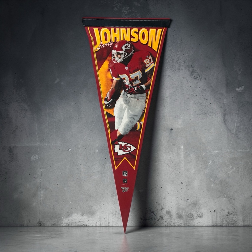 Larry Johnson Chiefs Pennant NFL Kansas City KC WinCraft Banner Vintage